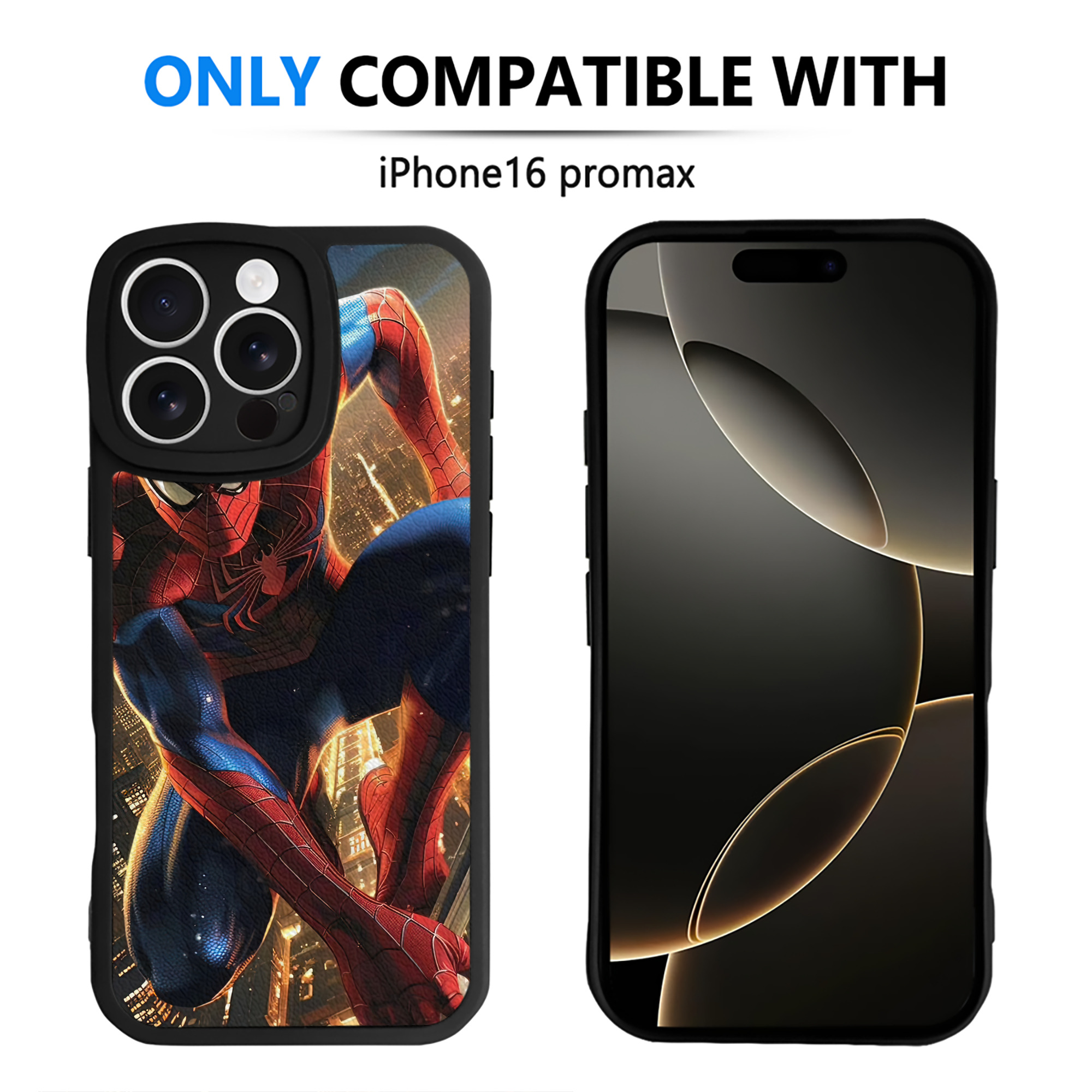 Spider Man スパイダーマン 【iPhone 16シリーズ対応】シリコンスマホケース（レザー調） 材質：シリコン